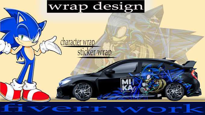 Gig Preview - Do undefined car wrap design, bike wrap, airplan wrap