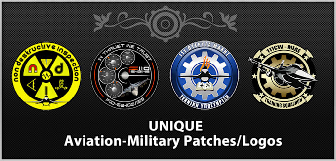 Gig Preview - Design a unique aviation military patch