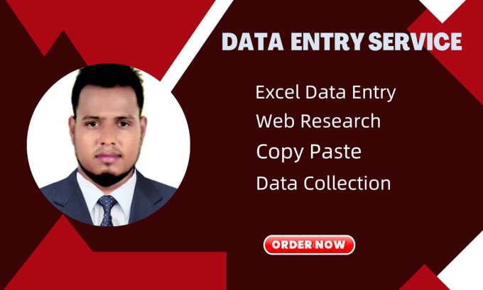 Gig Preview - Do perfect data entry  web research and copy paste