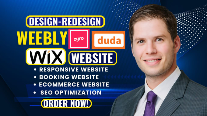 Gig Preview - Design professional weebly, wix website, showit, zyro ionos, duda website design