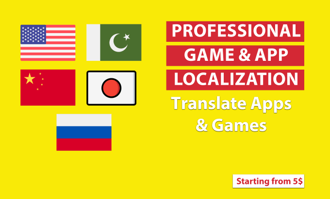 Gig Preview - Localize or translate your game or app