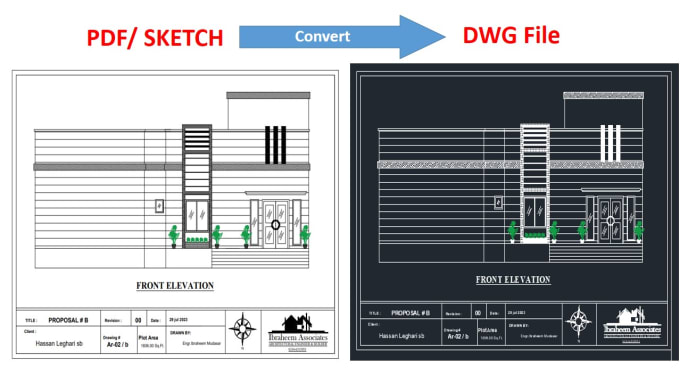 Bestseller - convert pdf to dwg file or sketch convert to dwg