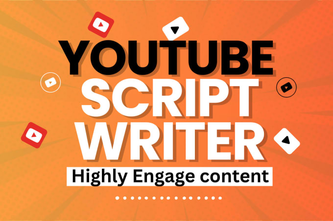 Gig Preview - Be a script writer for youtube video scriptwriting