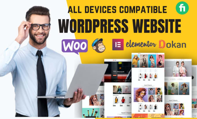 Gig Preview - Build ecommerce wordpress website by woocommerce store n elementor pro expert