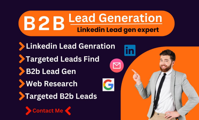 Gig Preview - Do local b2b lead generation, linkedin lead gen and contact leads