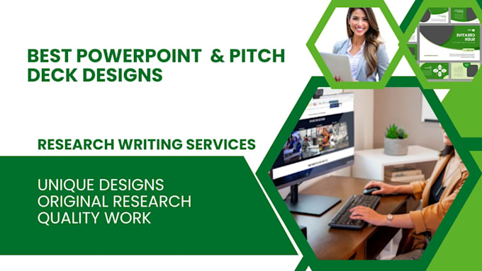 Gig Preview - Design, write, research and edit urgent powerpoint and pitch deck presentations