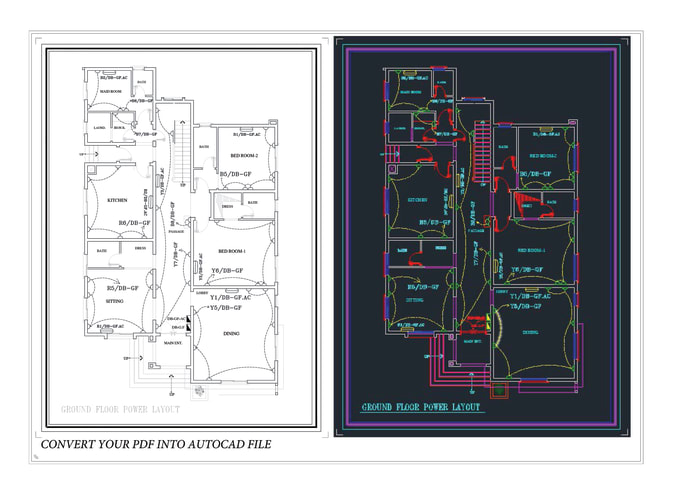 Gig Preview - Convert your PDF or image drawing into autocad file