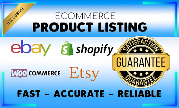 Gig Preview - List products on etsy, ebay, amazon, shopify, woocommerce