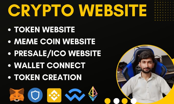 Bestseller - create crypto token meme coin presale website with wallet connect