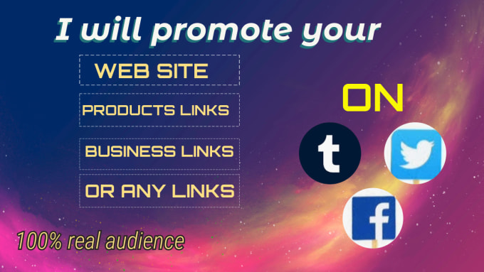 Gig Preview - Promote and advertise,website,business,product links