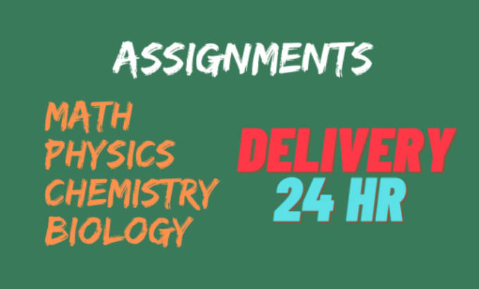 Gig Preview - Help you in physics math calculus assignments mathematics