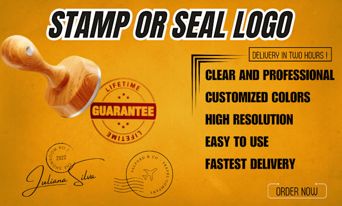 Bestseller - design professional stamp or seal logo in 2 hours