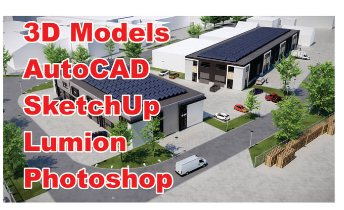 Gig Preview - Create 3d models of any designs using sketchup and lumion