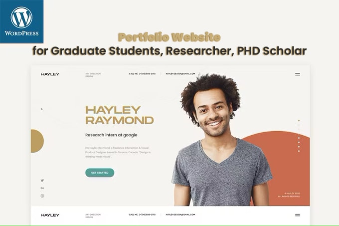 Gig Preview - Make portfolio website for student, researcher, phd scholar