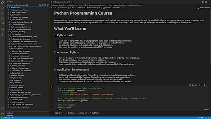 Gig Preview - Teach you python programming from beginners to advance