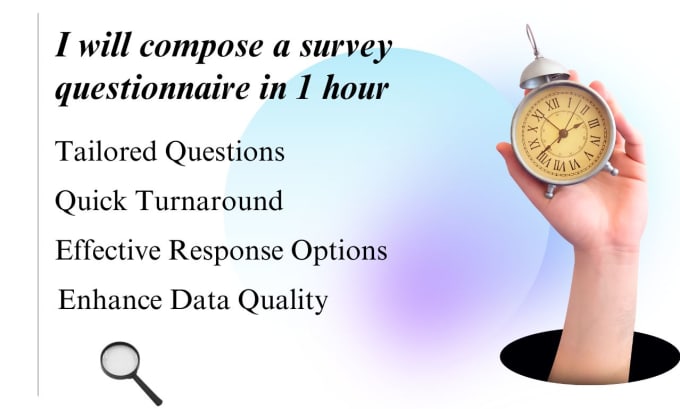 Gig Preview - Compose a survey questionnaire in 1 hour