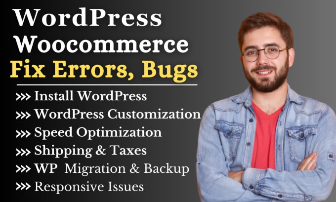 Gig Preview - Fix wordpress website issues errors bugs, responsive,CSS, elementor,divi builder