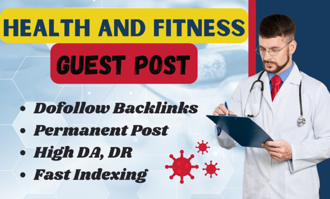 Gig Preview - Health and fitness guest post with dofollow backlinks