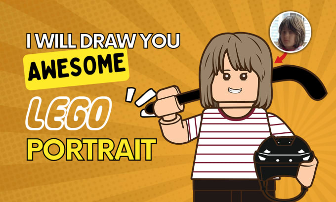 Bestseller - draw a custom lego minifigure from your photo in 24 hours