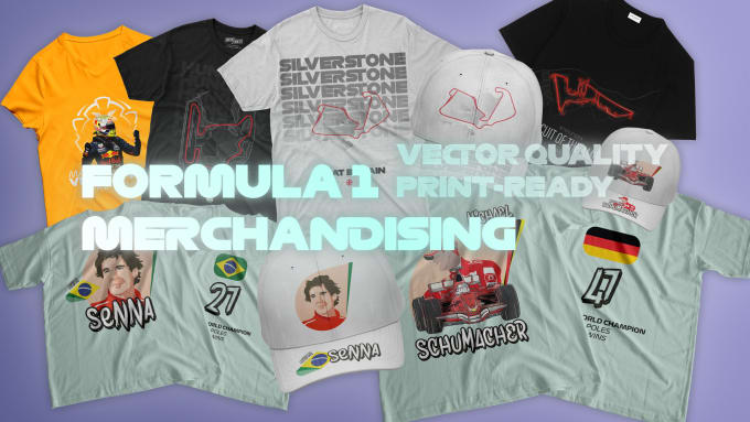 Gig Preview - Design f1 merchandising for your brand