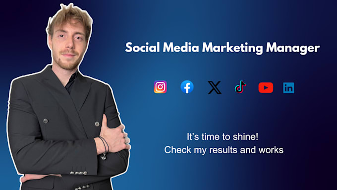 Gig Preview - Be your social media marketing manager and content creator