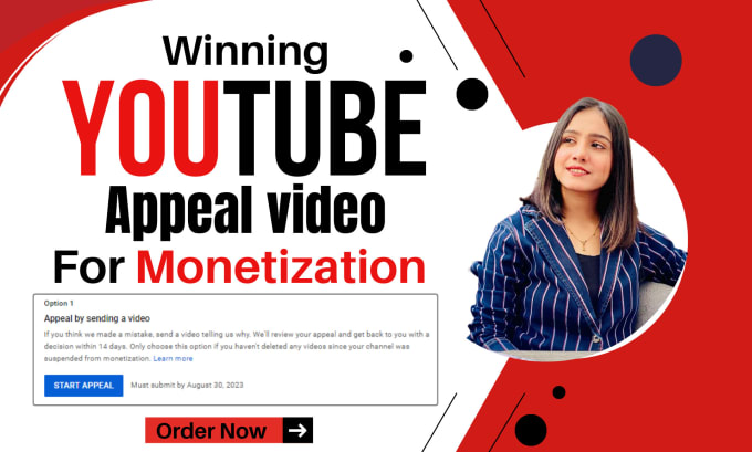 Gig Preview - Do winning youtube appeal video for monetization suspension