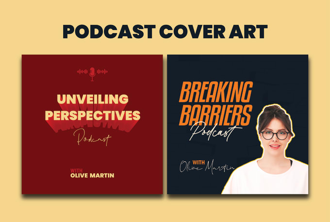 Gig Preview - Design a stunning podcast cover art