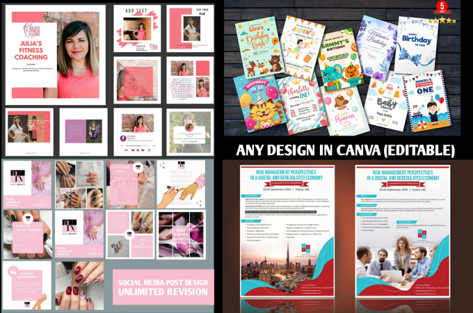 Gig Preview - Any design in canva social media post, brochure, invitation, infographic or etc