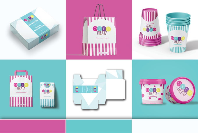 Gig Preview - Design a cake box, food box, food product packaging, cups paper