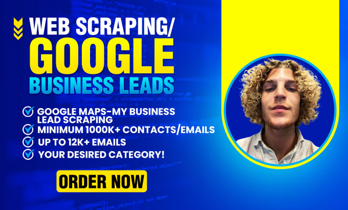 Gig Preview - Generate business leads via google maps and gmb with data mining and scraping