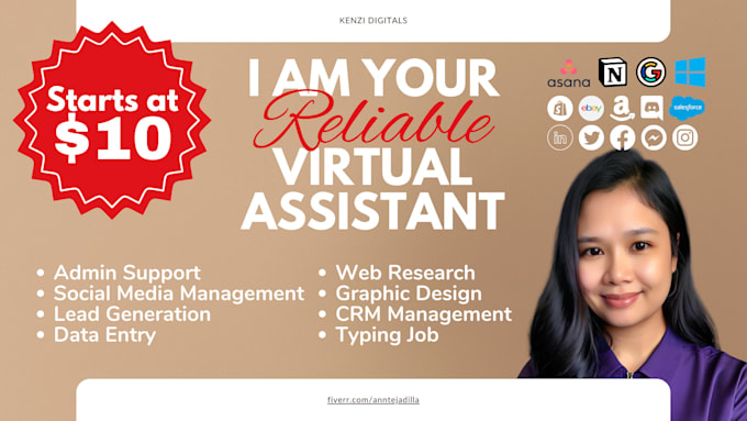 Gig Preview - Be your reliable virtual assistant