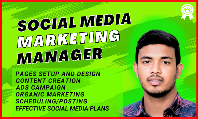 Gig Preview - Be your social media manager, and all social media marketing manager