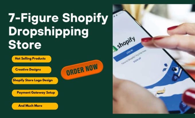 Gig Preview - Build shopify dropshipping store or redesign shopify website design