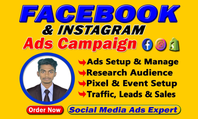 Gig Preview - Setup facebook ads campaign, fb marketing ,advertising and instagram ads