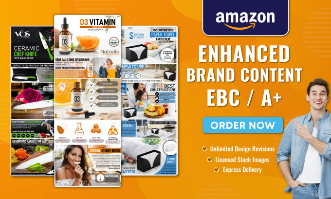 Gig Preview - Design amazon enhanced brand content ebc a plus