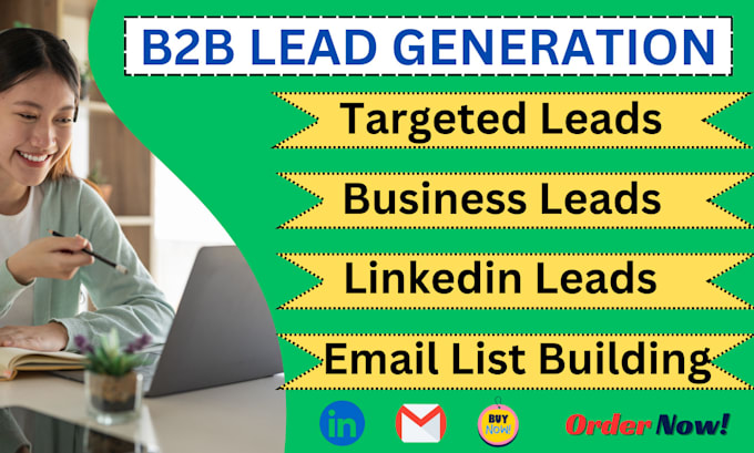 Gig Preview - Do b2b lead generation, linkedin leads, and build a prospecting valid email list