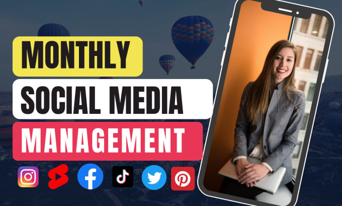 Gig Preview - Be your monthly social media manager and personal assistant