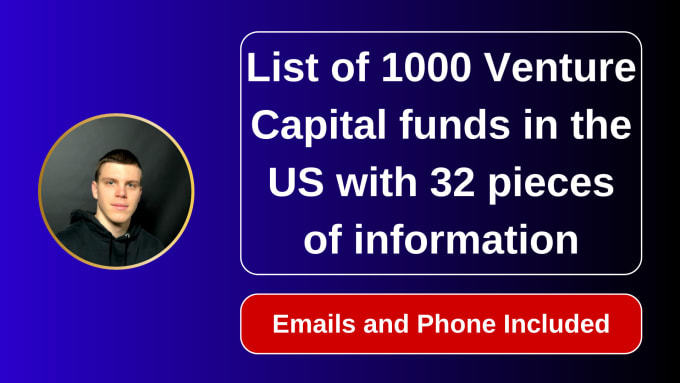 Gig Preview - Give you a list of 1000 active vc in the US