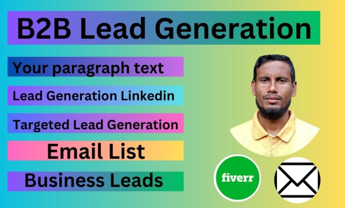 Gig Preview - Do b2b lleab genertion, targeted business leads and email lisa building