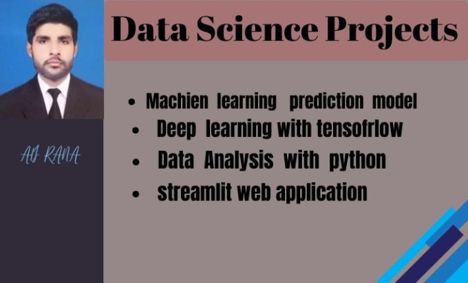 Gig Preview - Deliver machine learning, deep learning, and data analysis using python