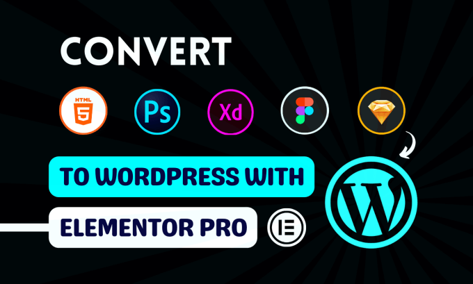 Gig Preview - Convert figma, html, xd, PSD to wordpress with elementor pro