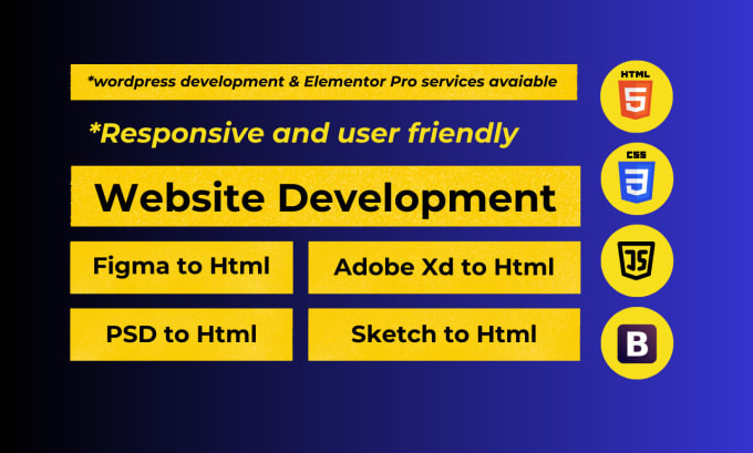 Gig Preview - Be your frontend developer and convert figma to HTML or adobe xd to HTML