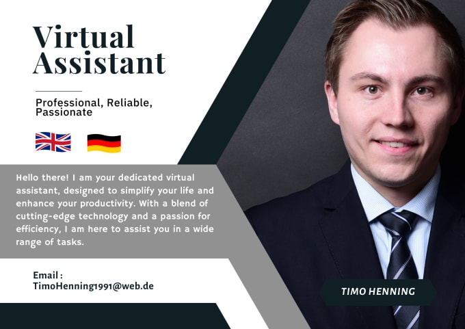 Gig Preview - Be your german and english virtual assistant