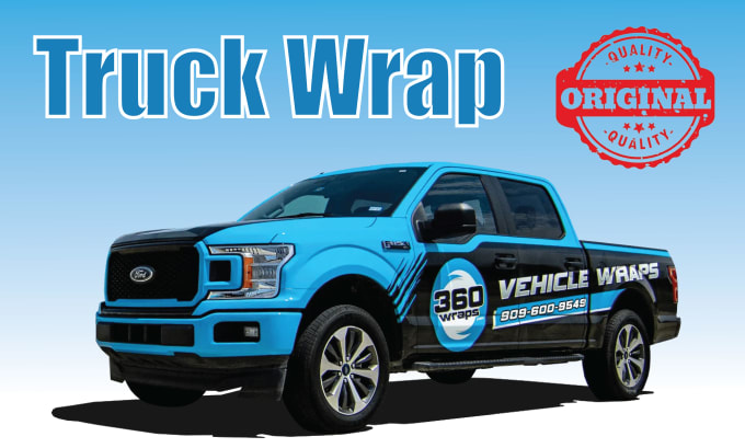 Gig Preview - Design creative vehicle wrap, window lettering, truck decals, rear vinyl