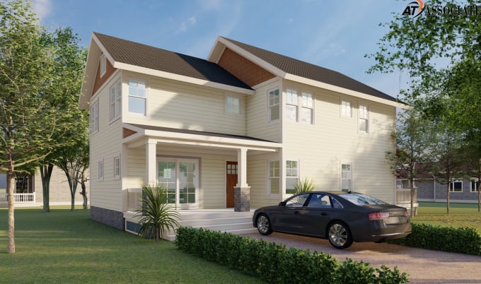 Gig Preview - Design house 3d exterior interior 2d floor plan model render