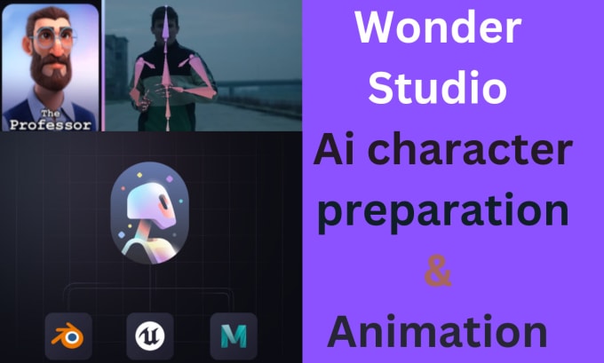 Gig Preview - Do 3d character rigging in wonder studio