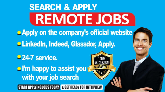 Gig Preview - Search and apply remote job applications or find online jobs