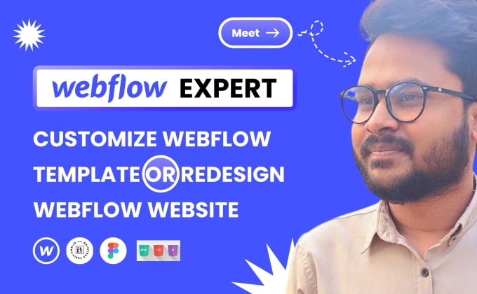 Gig Preview - Customize webflow template or redesign webflow website