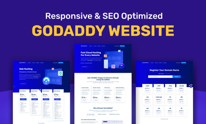 Gig Preview - Build a responsive and seo optimized godaddy website