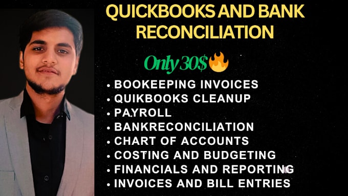 Gig Preview - Prepare bank reconciliation, financial data reconciliation in quikbooks online